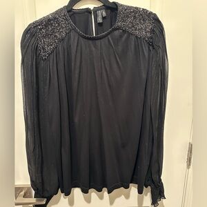 Anthropology Elegant Black Women's Top